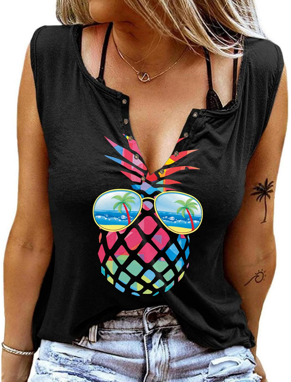 Smooth As Tennessee Tank Top Sweet As Strawberry Shirt Ring Hole Sleeveless Sexy V Neck Womens Retro Country Music Tops