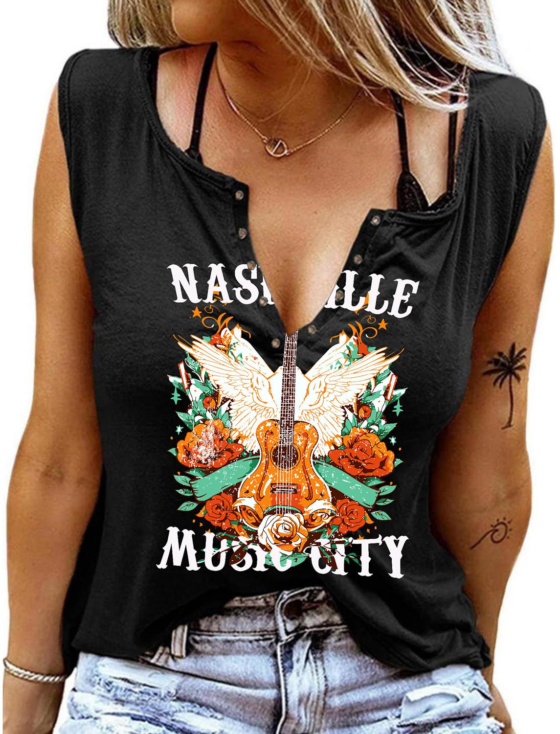 Smooth As Tennessee Tank Top Sweet As Strawberry Shirt Ring Hole Sleeveless Sexy V Neck Womens Retro Country Music Tops