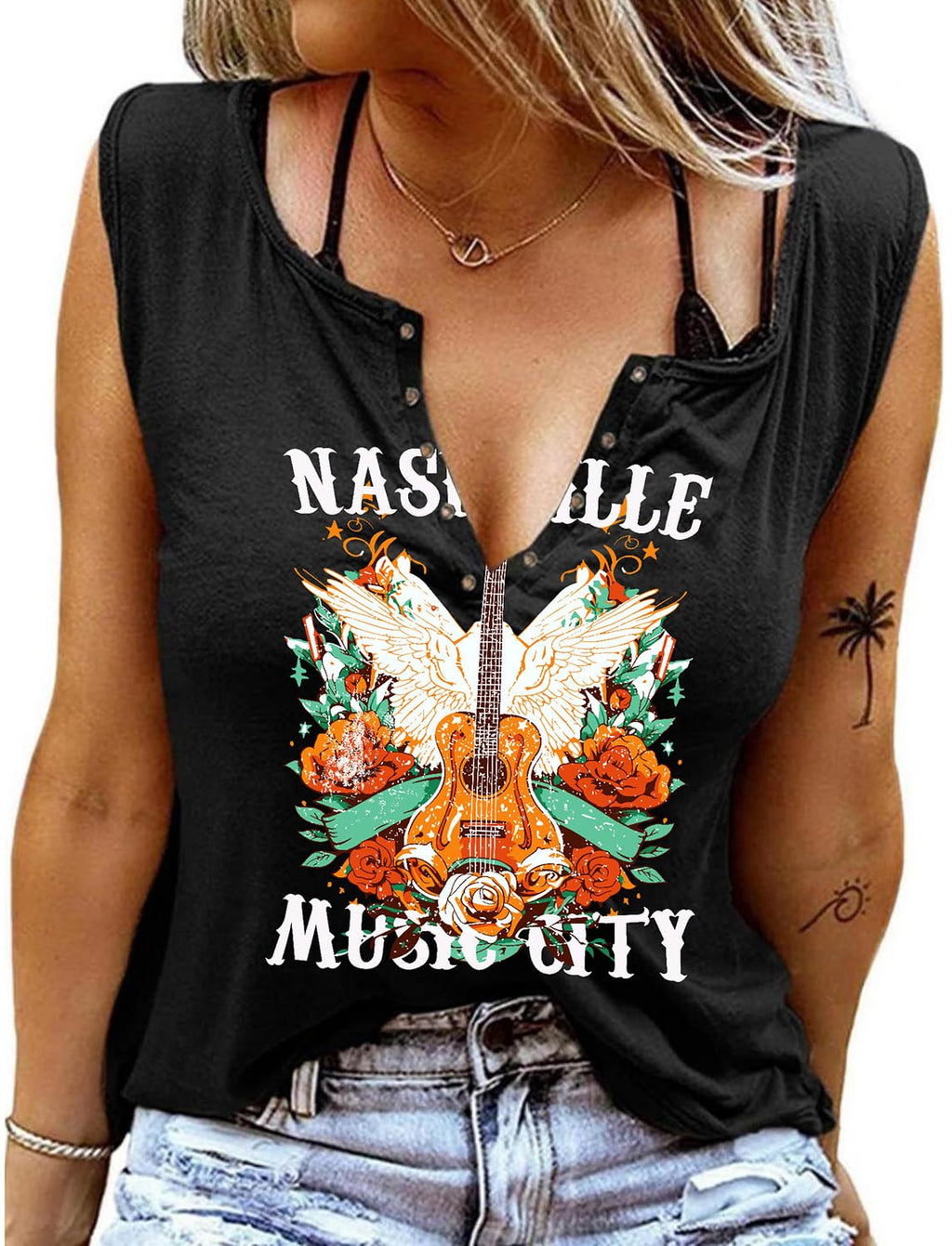 Smooth As Tennessee Tank Top Sweet As Strawberry Shirt Ring Hole Sleeveless Sexy V Neck Womens Retro Country Music Tops