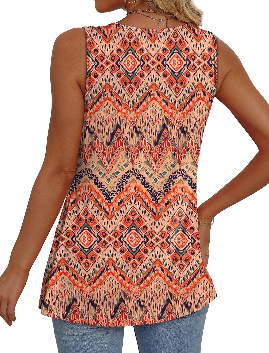 Aokosor Vests for Women Ladies Tops Summer Sleeveless V Neck Babydoll Tank Top Flowy Peplum Hem Shirt
